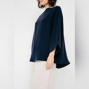 Elizabeth Suzann Artist Smock - navy silk OS